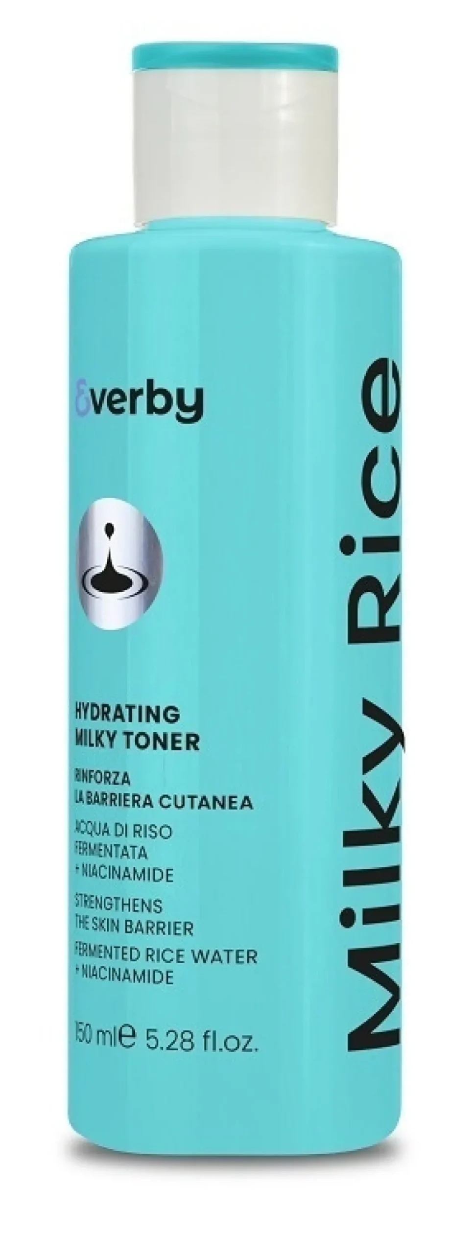 Everby Milky Rice Milky Toner Tonico lattiginoso per l'idratazione e la luminosità del viso, 150 ml