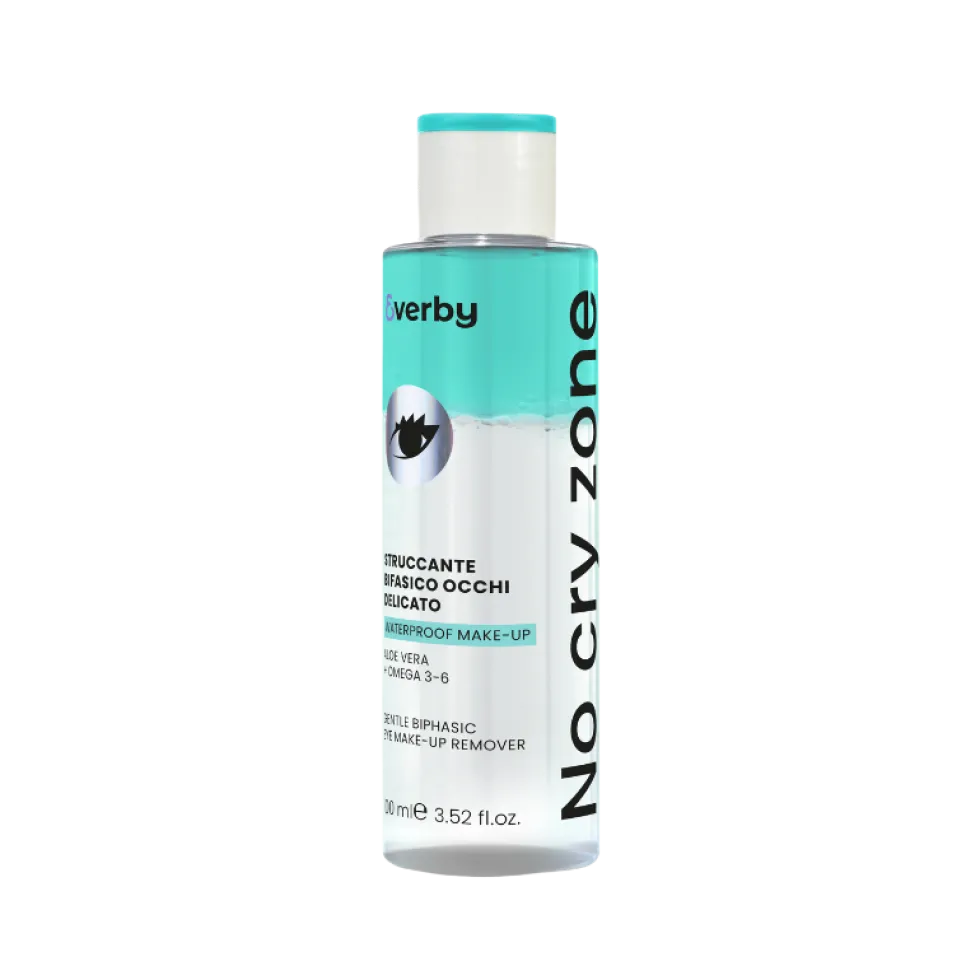 Everby No Cry Zone - Struccante occhi bifasico per il trucco resistente all'acqua, 100 ml