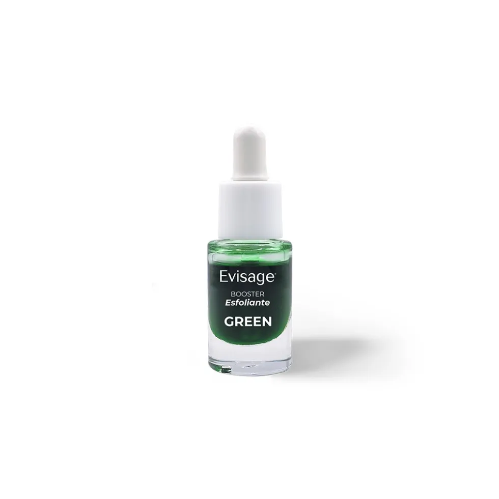 Evisage Maschera Viso Green - Un set con maschera idratante e un booster esfoliante, 100 ml e 5 ml