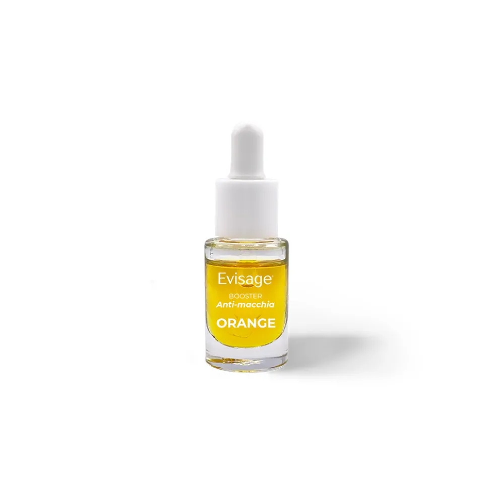 Evisage Maschera Viso Orange - Kit antimacchia per il viso con maschera e booster, 100 ml e 5 ml