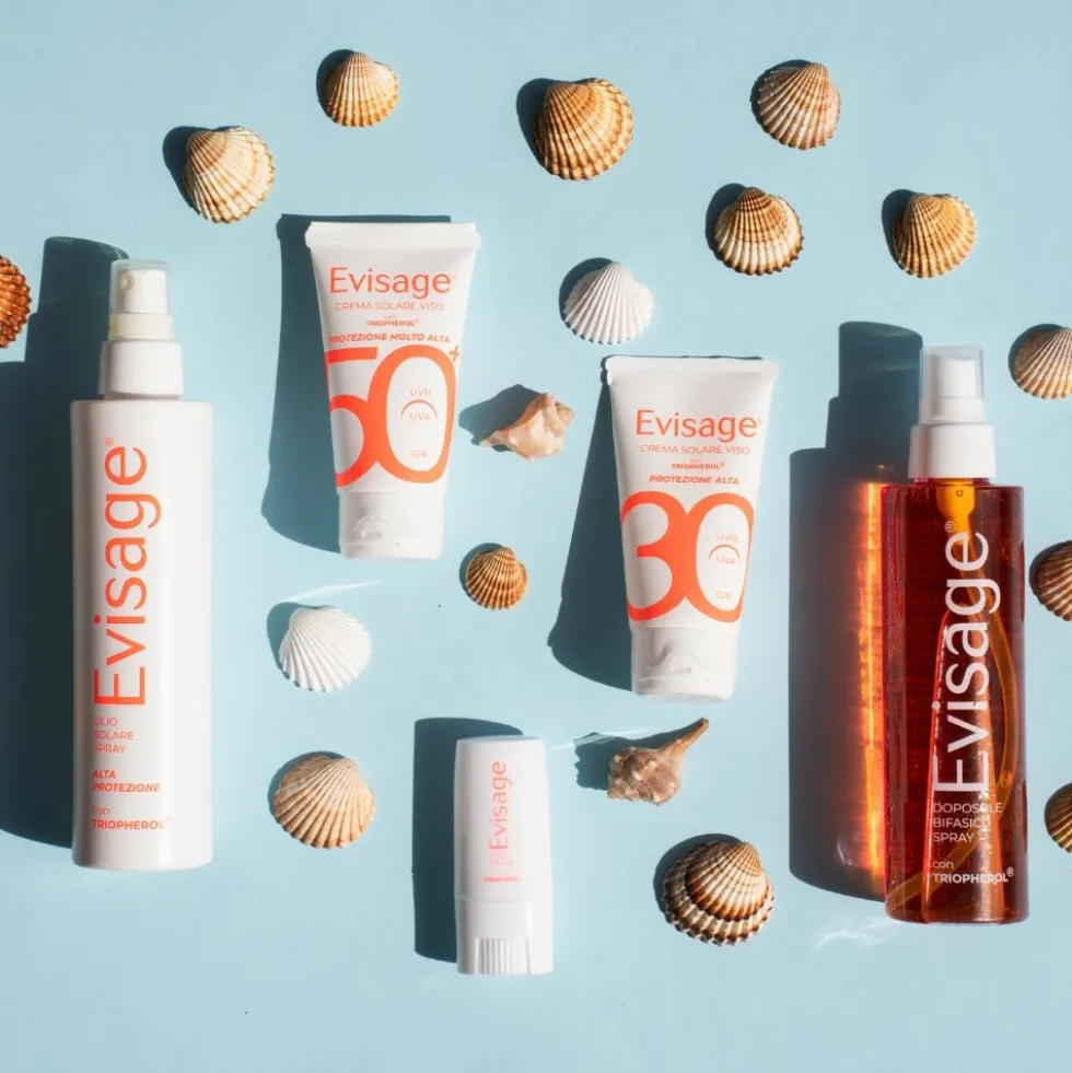 Evisage Stick Solare SPF50+ Protezione Molto Alta con Triopherol, 9ml