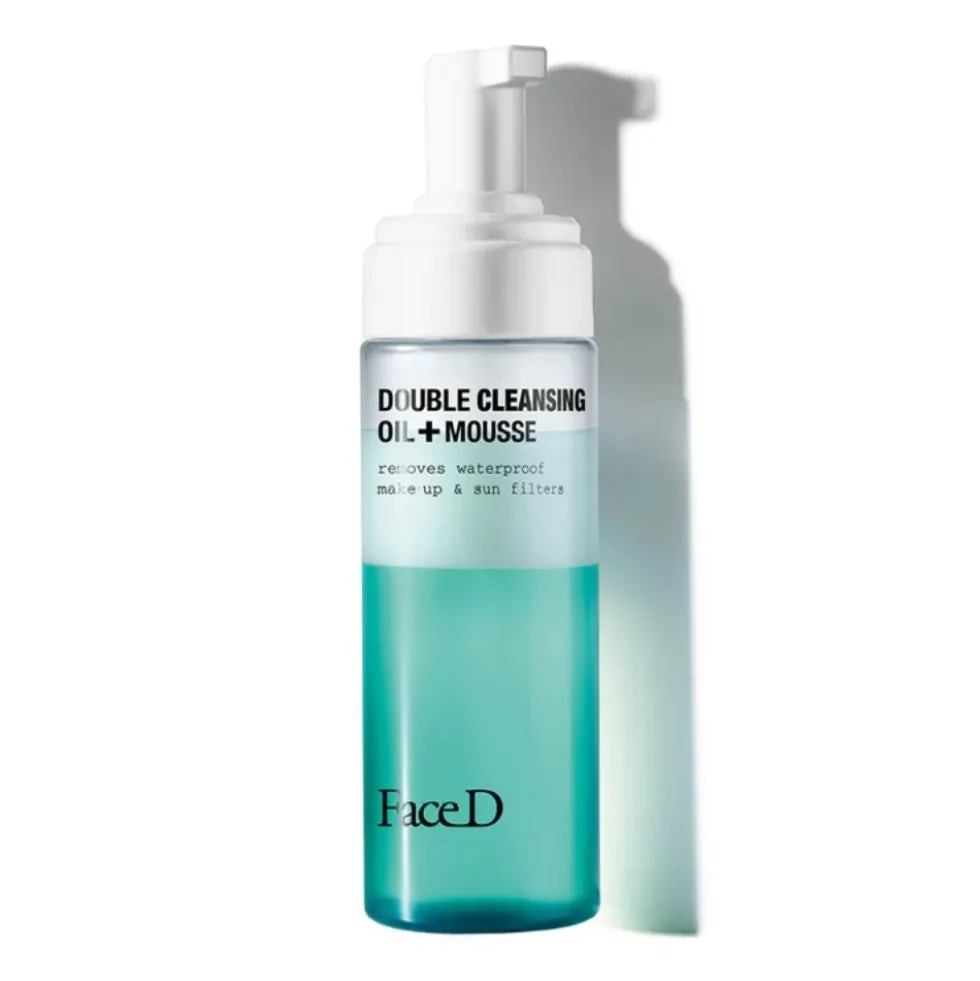 Face D Double Cleansing - Olio struccante e mousse detergente per il viso, 160 ml