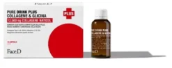 Face D Pure Drink Plus Collagene e Glicina - Integratore per la pelle, 10 flaconcini da 30 ml