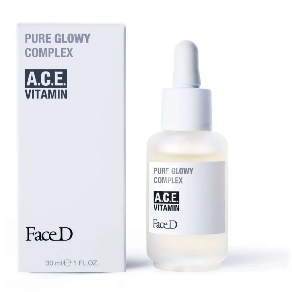 Face D Pure Glowy Complex Complesso Vitamine A.C.E Siero Viso Illuminante, 30ml