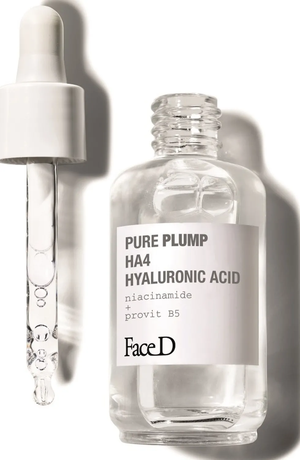 Face D Pure Plump HA4 Siero Viso e Collo Acido Ialuronico Niacinamide e Provitamina B5, 50ml
