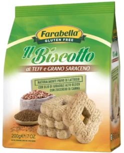 Farabella Il Biscotto al Teff e Grano Saraceno Senza Glutine, 200g