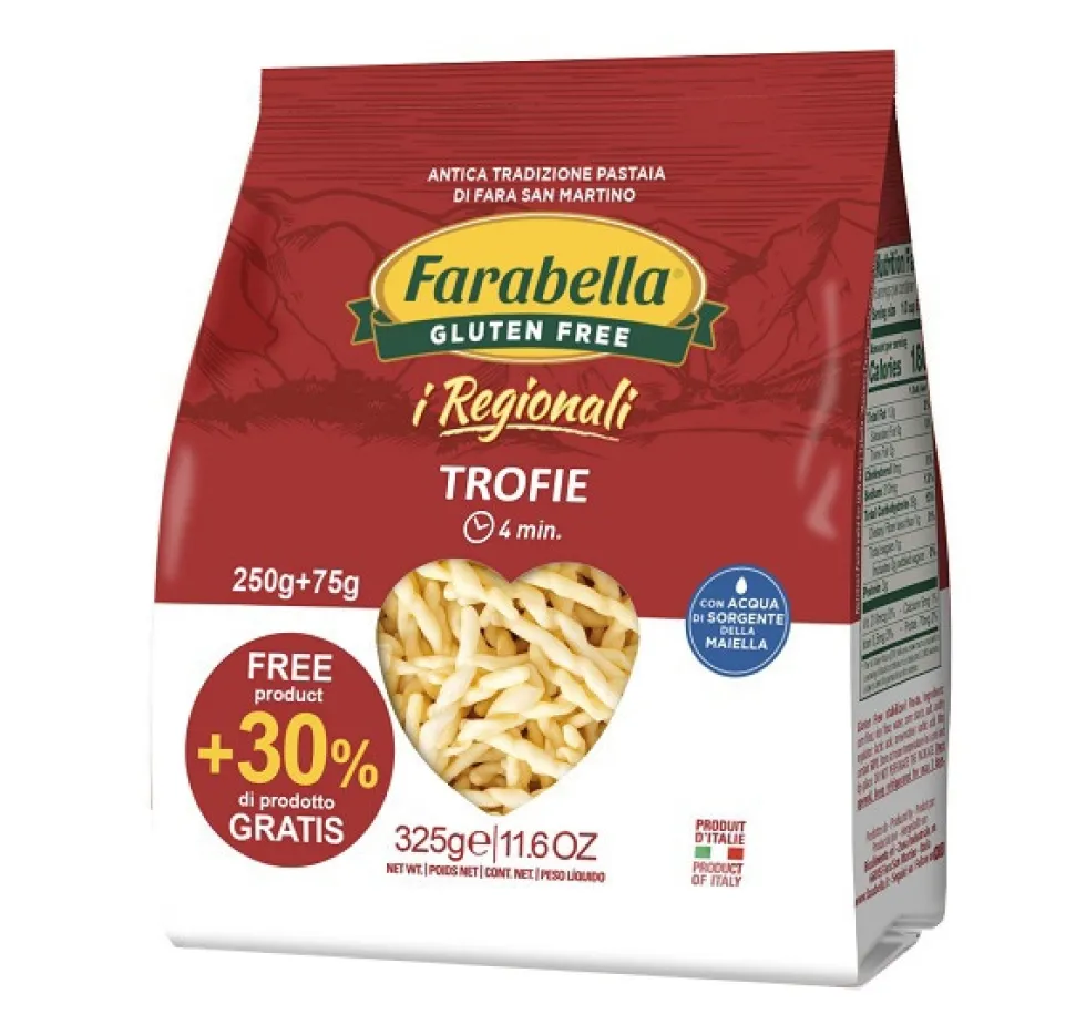 Farabella Trofie - Pasta stabilizzata e senza glutine per le persone intolleranti, 325 g