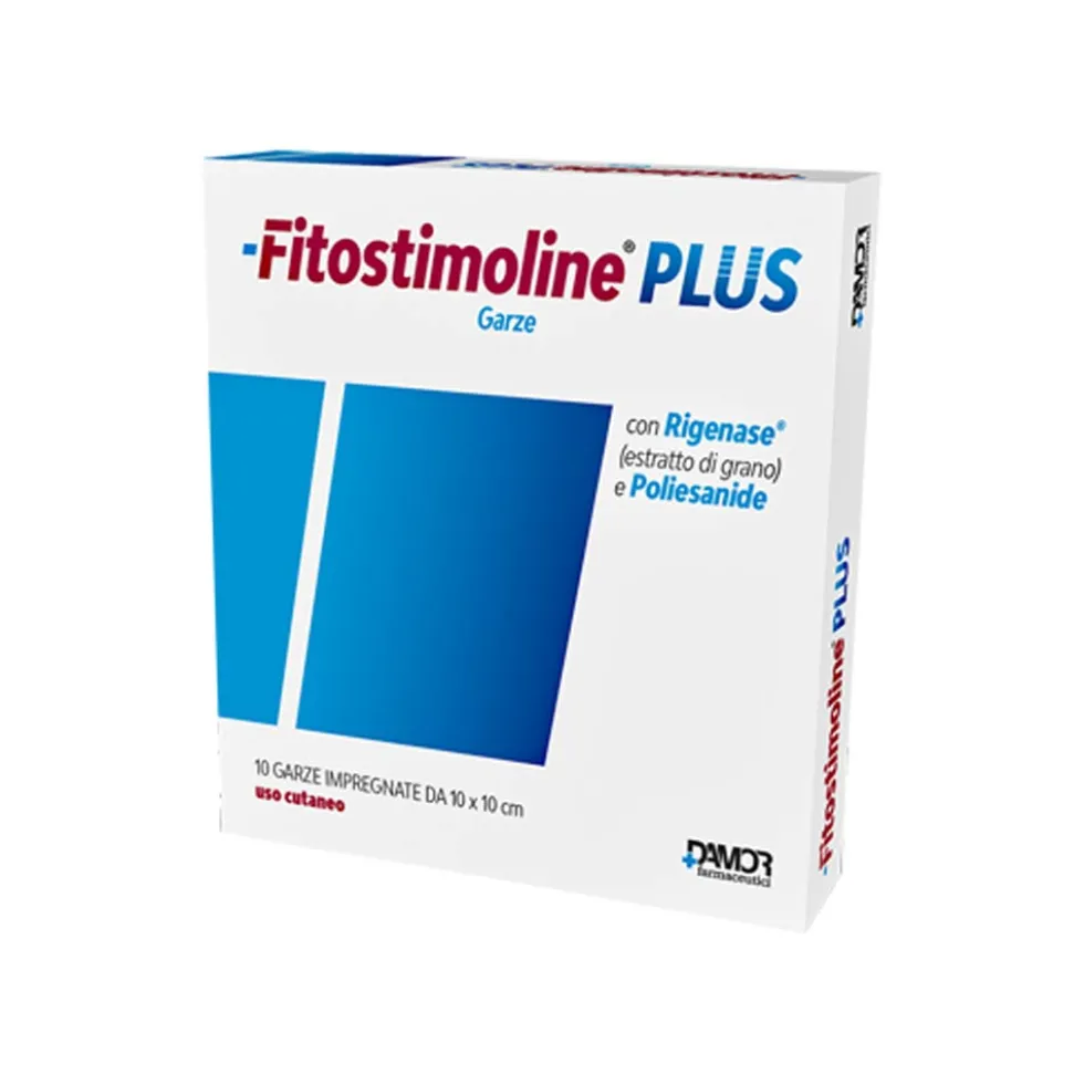 Farmaceutici Damor Fitostimoline Plus Garza Misura 10 x 10 cm, 10 Garze