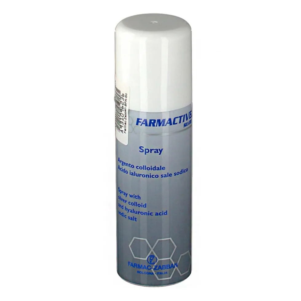 Farmac-Zabban Farmactive - Spray in polvere all'argento colloidale per le lesioni cutanee, 125 ml
