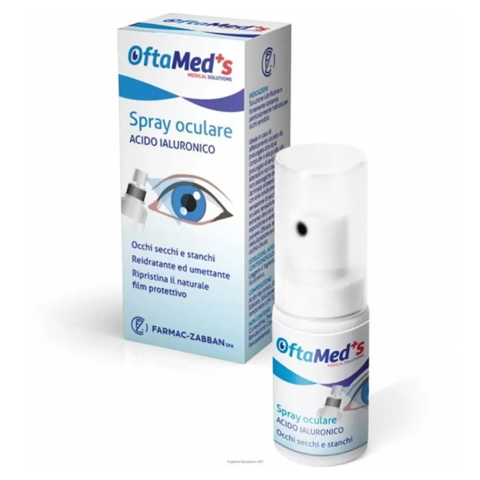 Farmac Zabban Oftamed's - Spray Oculare Acido Ialuronico, 10ml