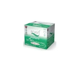 Farmac-Zabban Soavì Nature - Assorbenti giorno con ali in cotone biologico, 14 assorbenti