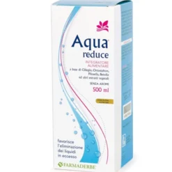 Farmaderbe Aqua Reduce - Integratore alimentare per il drenaggio dei liquidi in eccesso, 500 ml