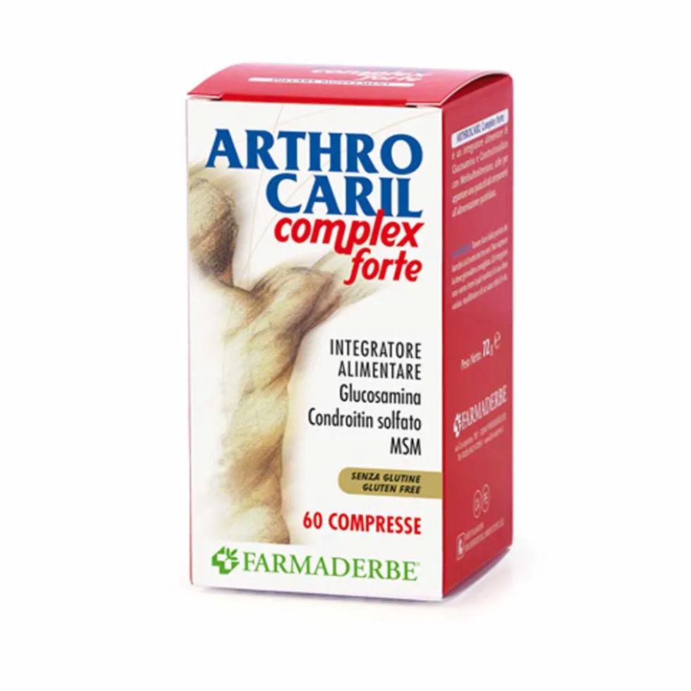 Farmaderbe ArthroCaril Complex Forte - Integratore per la mobilità articolare, 60 compresse