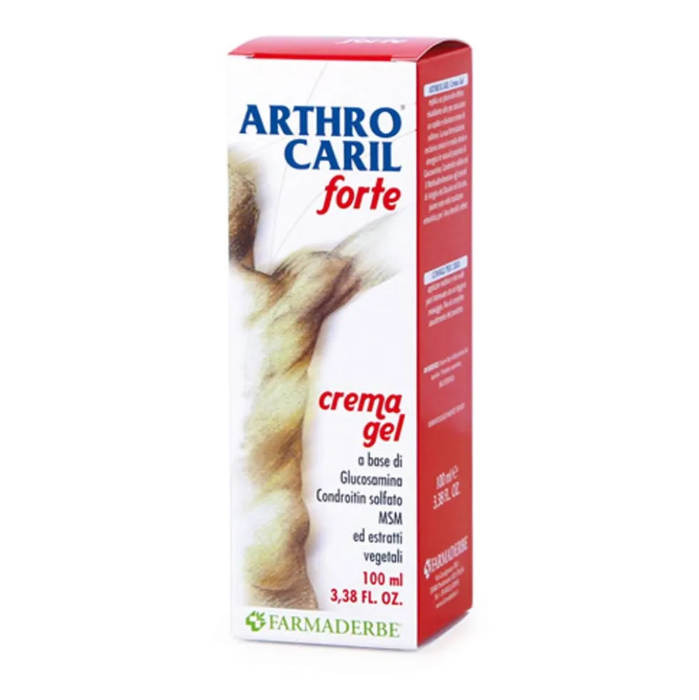 Farmaderbe ArthroCaril Forte - Crema gel per il sollievo delle articolazioni, tubo da 100 ml