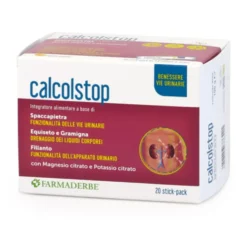 Farmaderbe Calco Stop Integratore Benessere delle Vie Urinarie, 20 stick