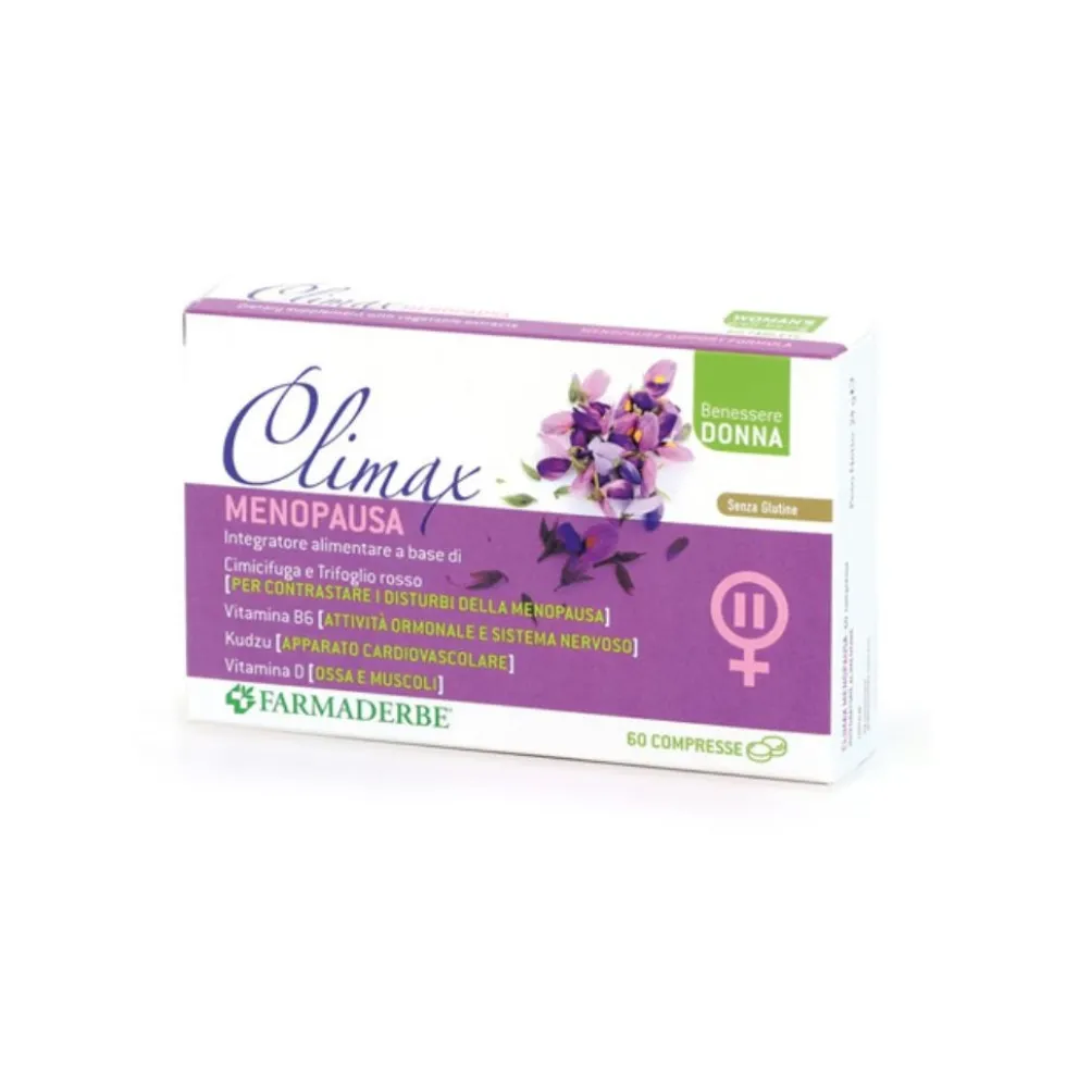 Farmaderbe Climax Menopausa Integratore Benessere Donna, 60 compresse
