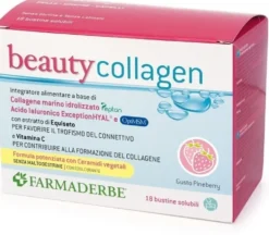 Farmaderbe Collagen Beauty - Integratore Alimentare per la Pelle, 18 bustine