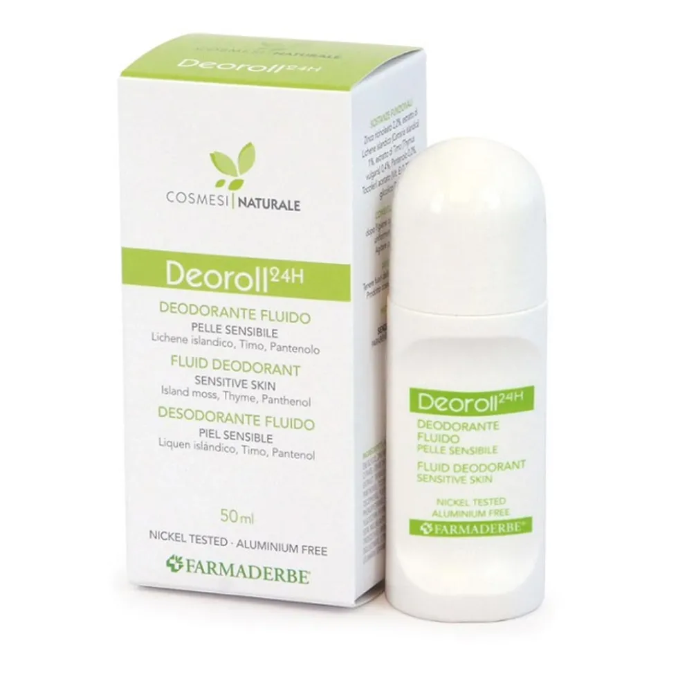 Farmaderbe Deoroll Deodorante Fluido per pelle sensibile, 50ml