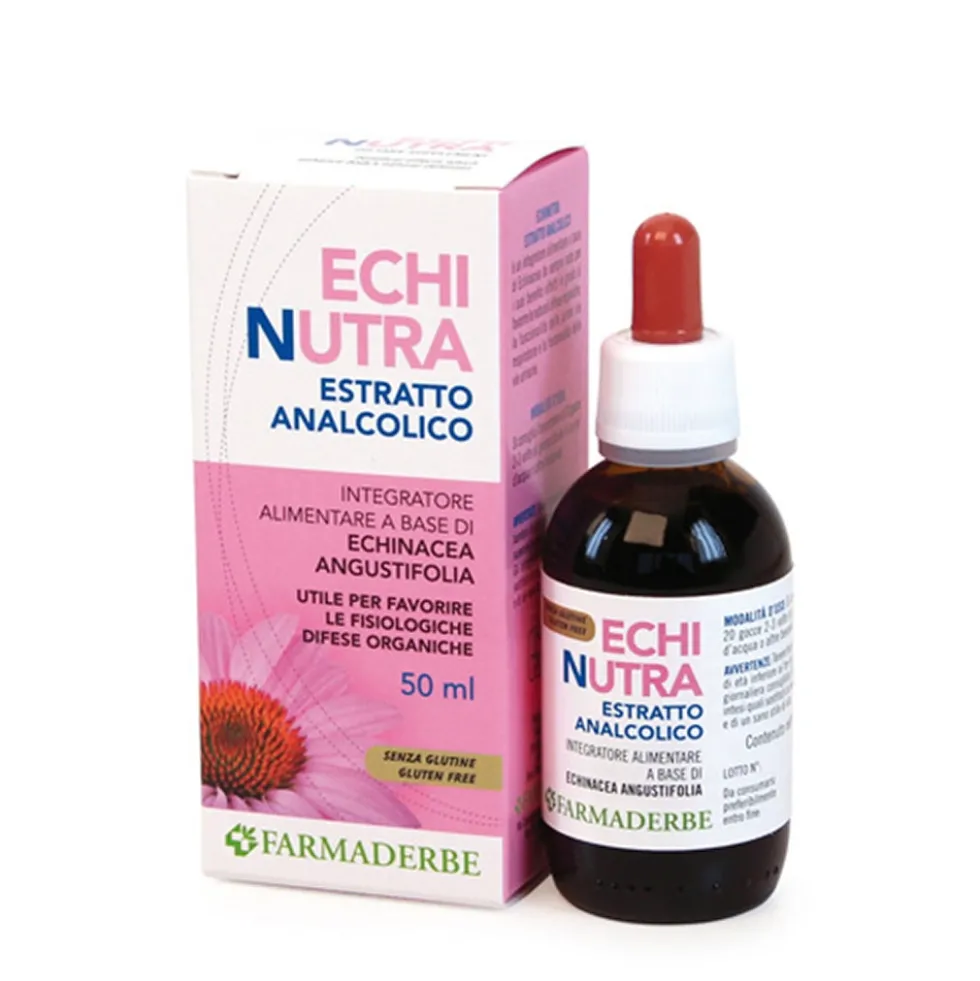 Farmaderbe Echinutra - Estratto analcolico in gocce per le difese immunitarie, 50 ml