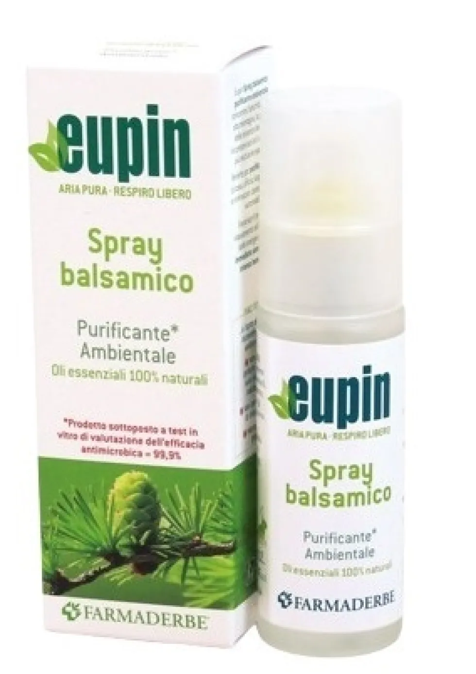Farmaderbe Eupin - Spray balsamico purificante per gli ambienti con oli essenziali, 30 ml