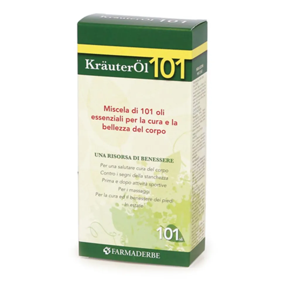 Farmaderbe Krauterol 101 - Miscela di oli essenziali per il corpo e i massaggi, 100 ml