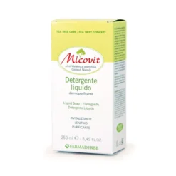 Farmaderbe Micovit - Detergente liquido dermopurificante per l'igiene intima e quotidiana, 250 ml