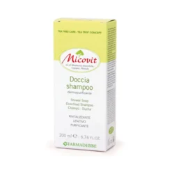 Farmaderbe Micovit - Doccia shampoo lenitivo e purificante per la pelle e i capelli, 200 ml