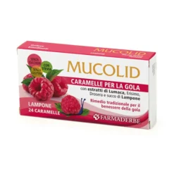 Farmaderbe Mucolid - Bronc Caramelle Gola Gusto Lumaca e Lampone, 24 Caramelle