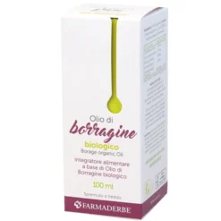 Farmaderbe Olio alimentare di borragine - Olio biologico per le articolazioni e la pelle, 100 ml