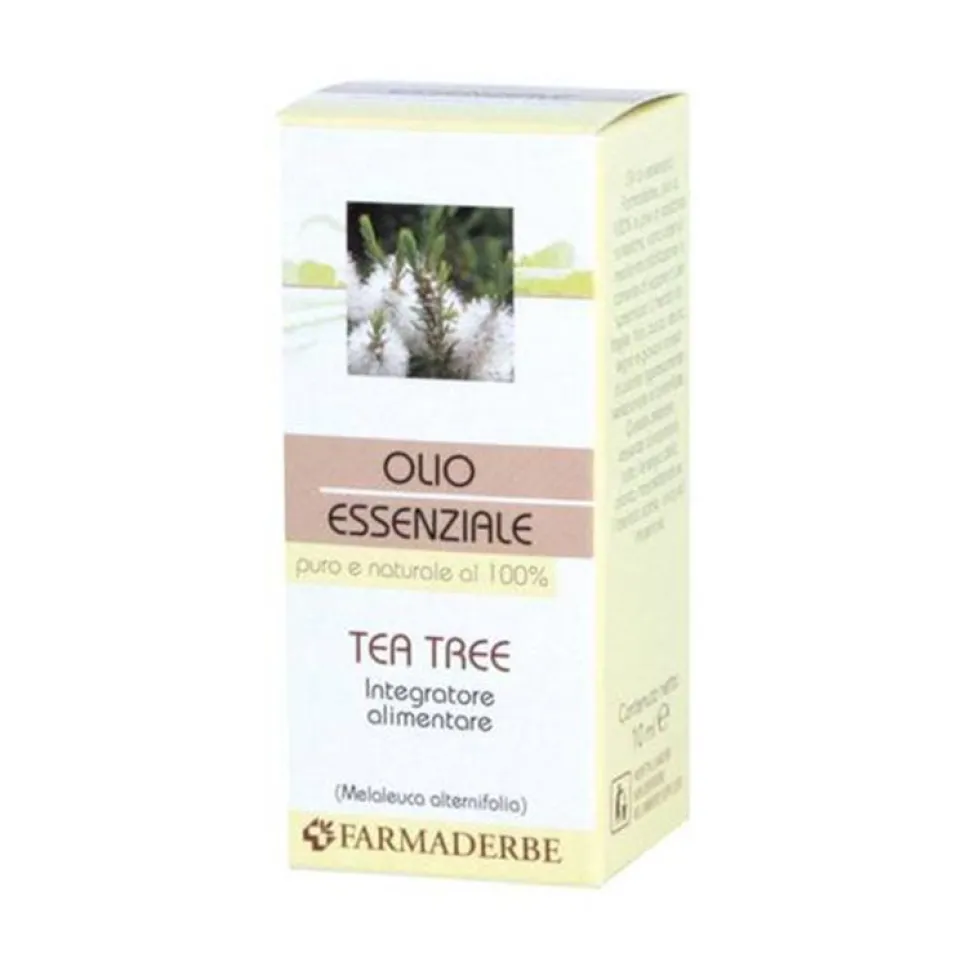 Farmaderbe Olio essenziale di tea tree - Integratore alimentare per le vie respiratorie, 10 ml