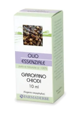 Farmaderbe Olio essenziale Garofano Chiodi - Olio con azione analgesica e digestiva, 10 ml