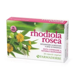 Farmaderbe Rhodiola Rosea - Integratore alimentare per l'umore e la stanchezza, 30 capsule