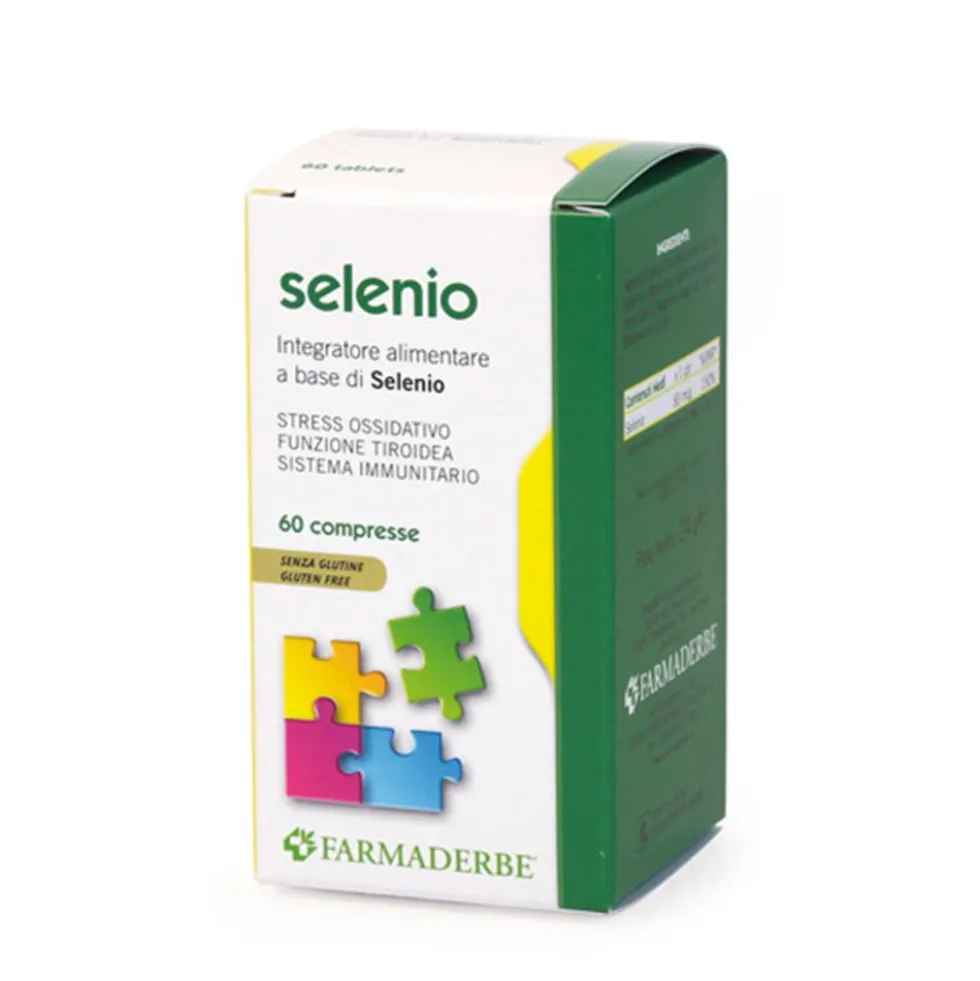 Farmaderbe Selenio Formula Potenziata Integratore Alimentare, 60 Compresse