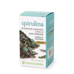 Farmaderbe Spirulina - Integratore alimentare rigenerante per l'affaticamento, 60 compresse