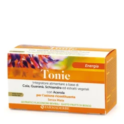 Farmaderbe Tonic Senza Miele - Integratore tonico per il recupero delle energie, 10 fiale da 10 ml