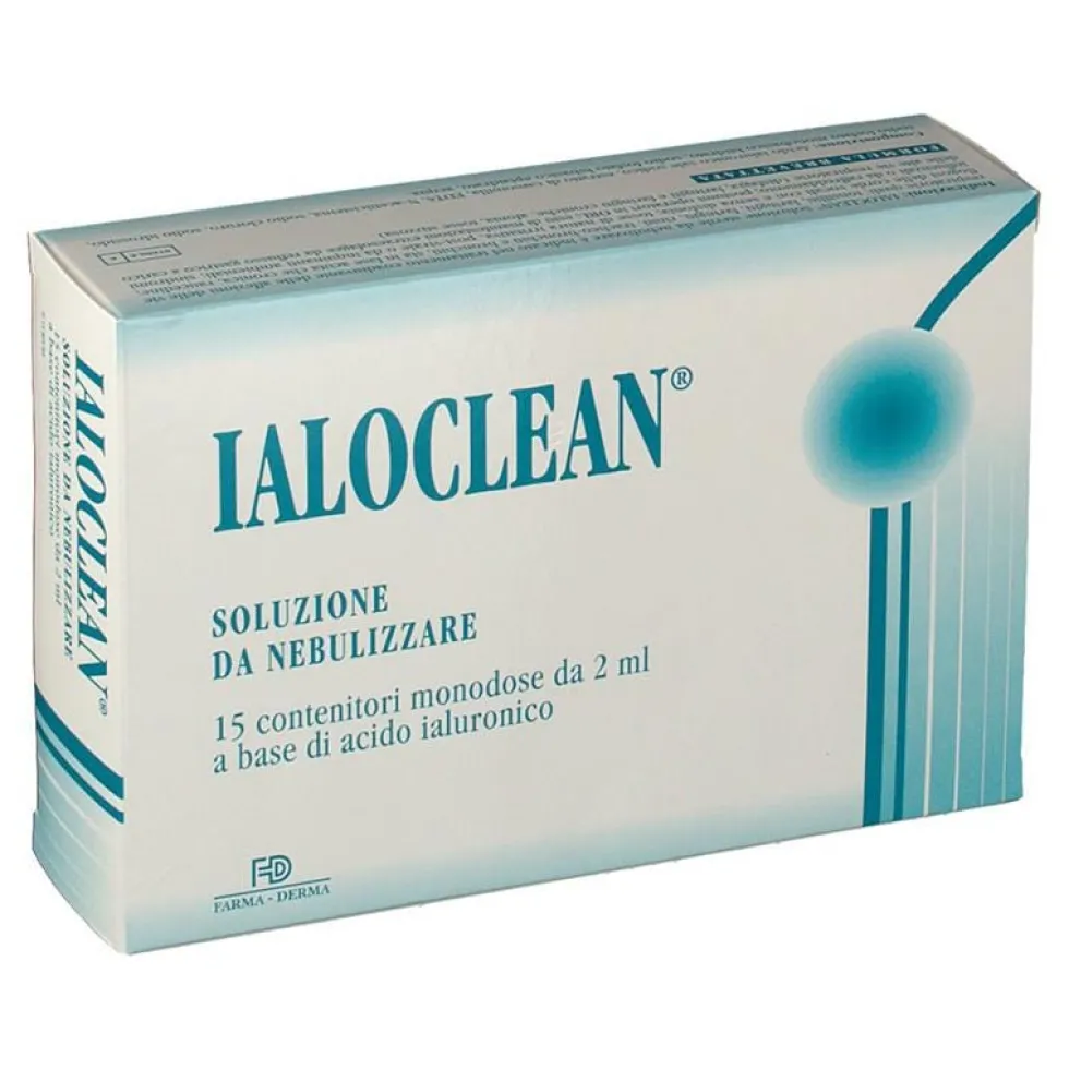 Farma-Derma Ialoclean - Soluzione da nebulizzare per le vie respiratorie, 15 fiale da 2 ml