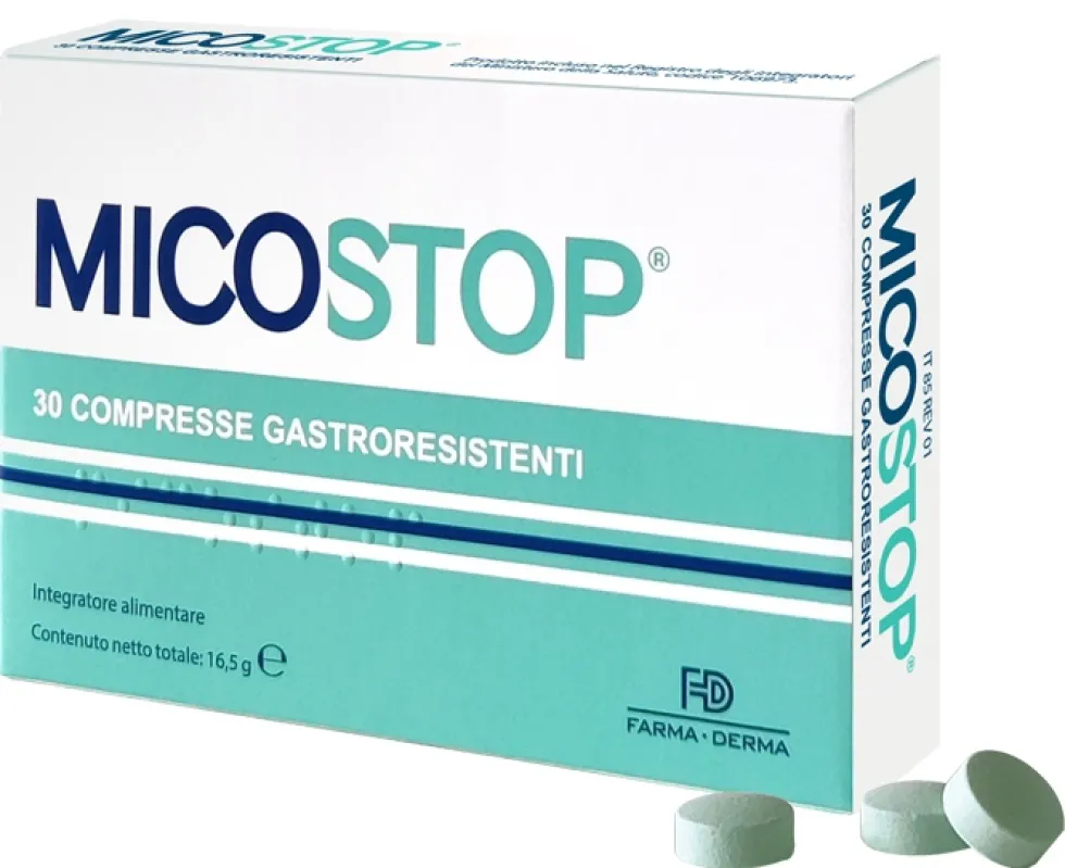 Farma-Derma Micostop Integratore alimentare per le difese immunitarie, 30 compresse