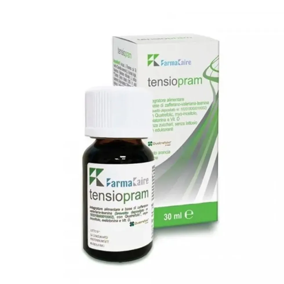Farmakaire Tensiopram Gocce Integratore Naturale per Sonno e Buonumore, 30ml