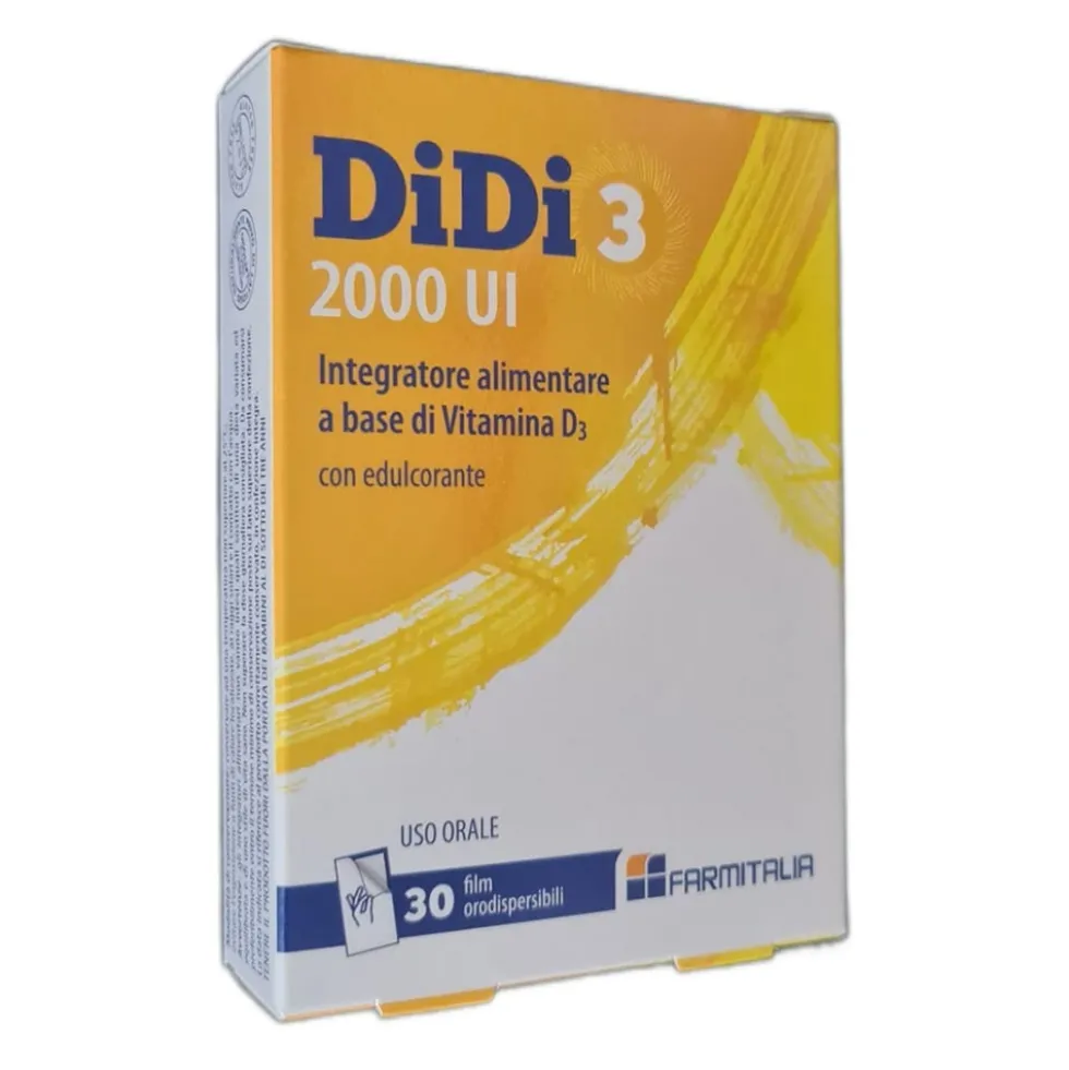 Farmitalia DiDi3 2000 UI Integratore Alimentare, 30 film orodispersibili