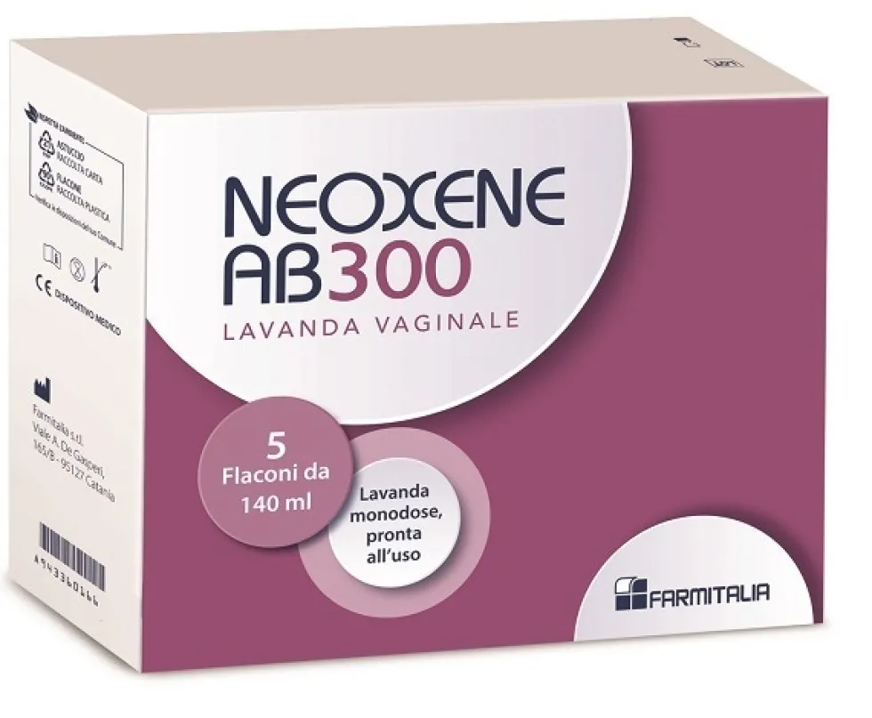 Farmitalia Neoxene AB 300 Lavanda Vaginale, 5 Flaconi x 140ml