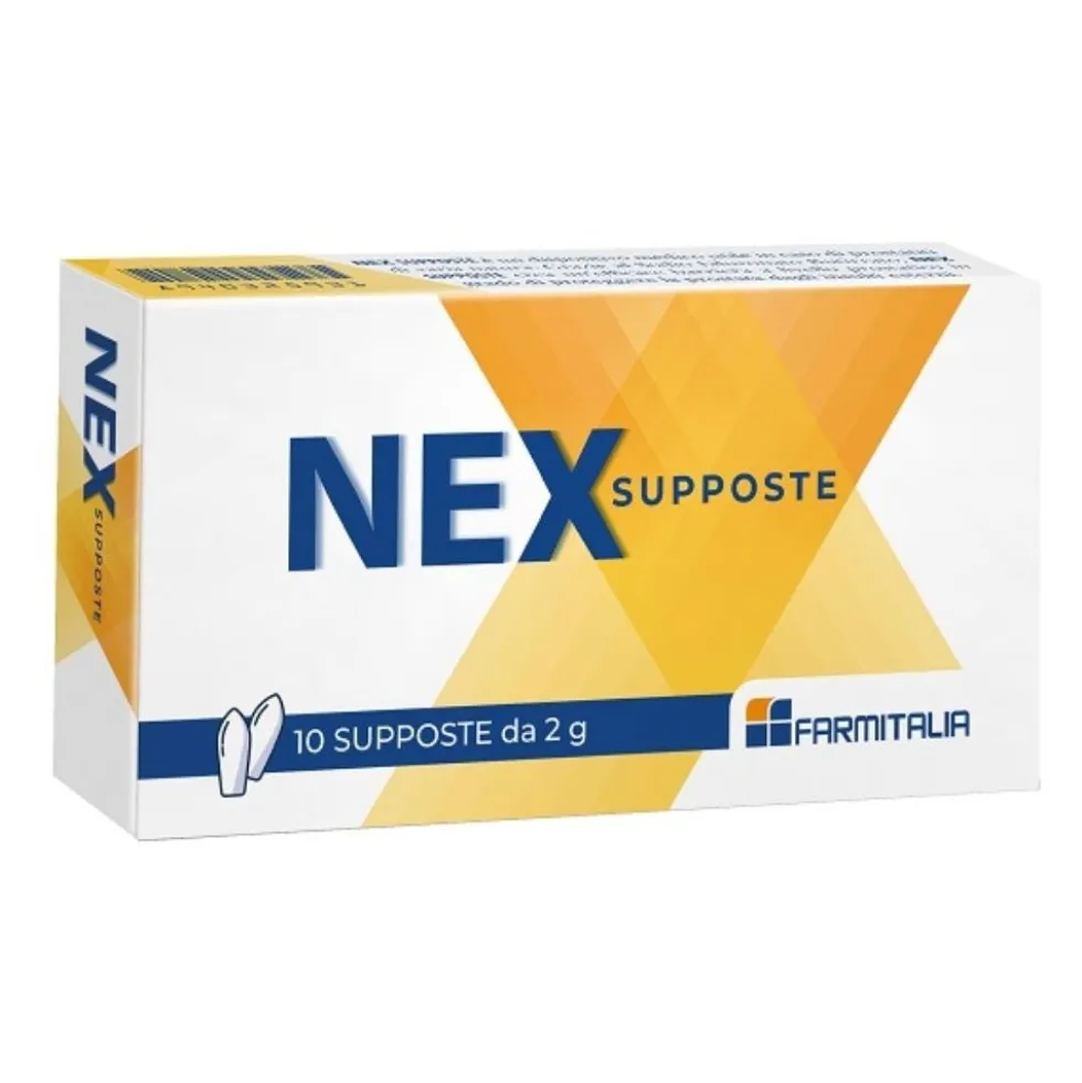 Farmitalia Nex - Supposte per i sintomi della prostatite, 10 supposte da 2 g