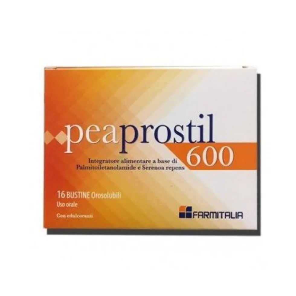 Farmitalia Peaprostil 600 Integratore Alimentare, 16 Bustine Orosolubili
