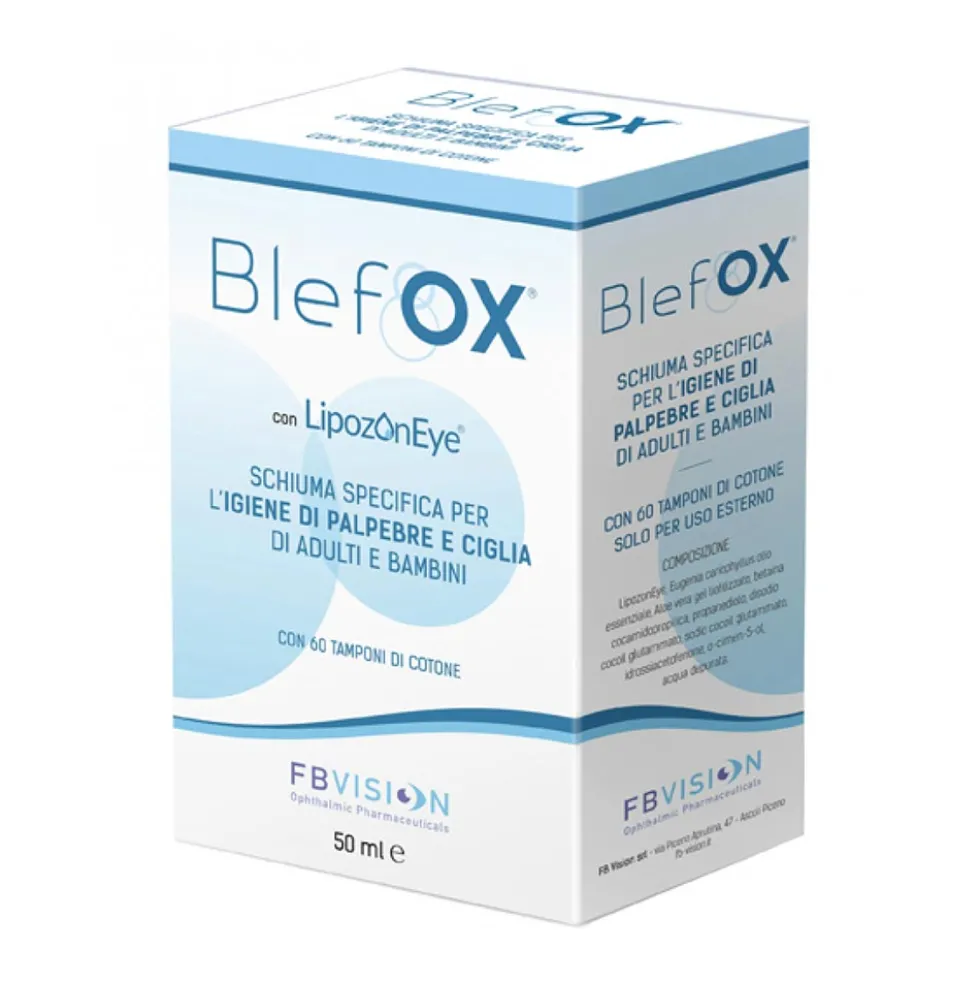 FB Vision Blefox Schiuma per l'igiene di Palpebre e Ciglia, 50ml