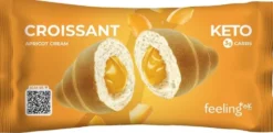 Feeling Ok Croissant all'Albicocca - Croissant proteico per la dieta chetogenica, 50 g