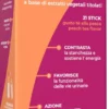 Feeling Ok Drenante Integratore per il drenaggio dei liquidi corporei gusto pesca, 21 stick