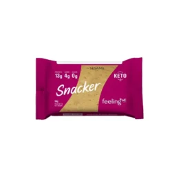Feeling Ok Snacker al sesamo Snack proteico a ridotto contenuto di carboidrati, 50 g