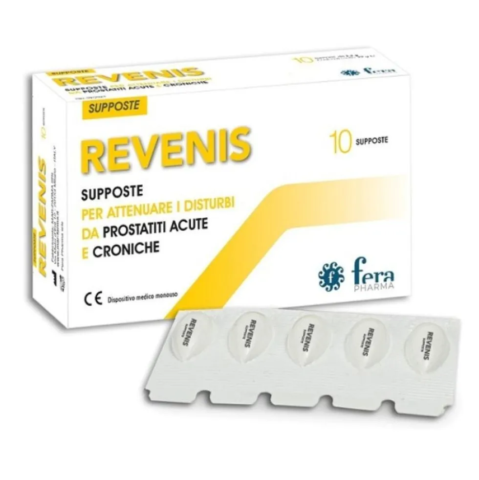 Fera Pharma Revenis Supposte per Prostatiti acute e croniche, 10 supposte da 2,2 g