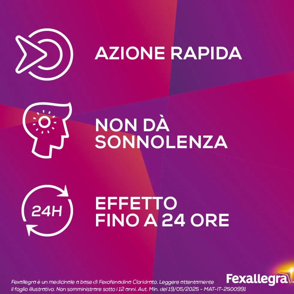 Fexallegra 120 mg - Antistaminico per la rinite allergica, 10 compresse