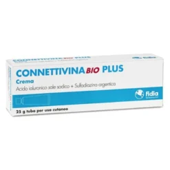 Fidia Connettivina Bio Plus - Crema cicatrizzante per le lesioni cutanee e le ustioni, 25 g