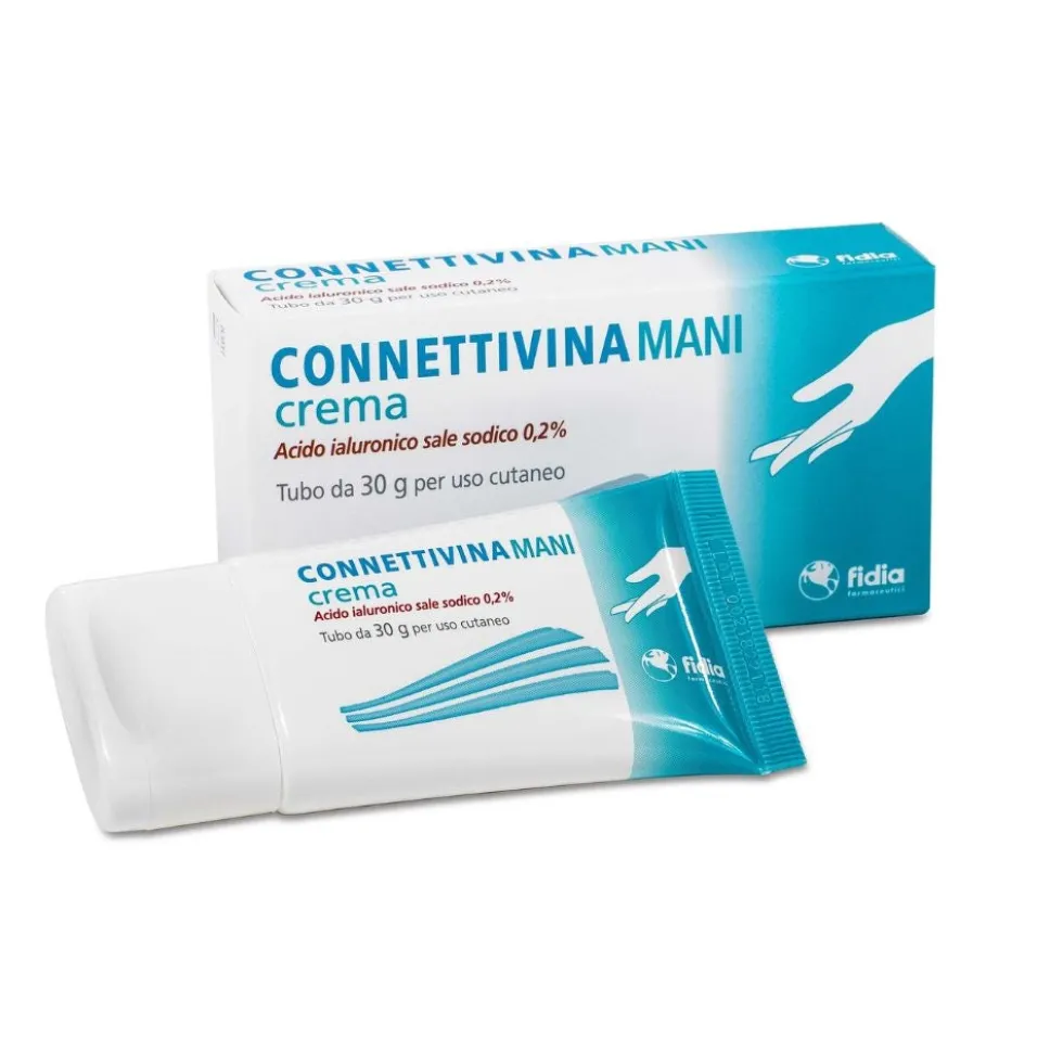 Fidia Connettivina Mani - Crema per le mani secche, screpolate e irritate, tubo da 30 ml